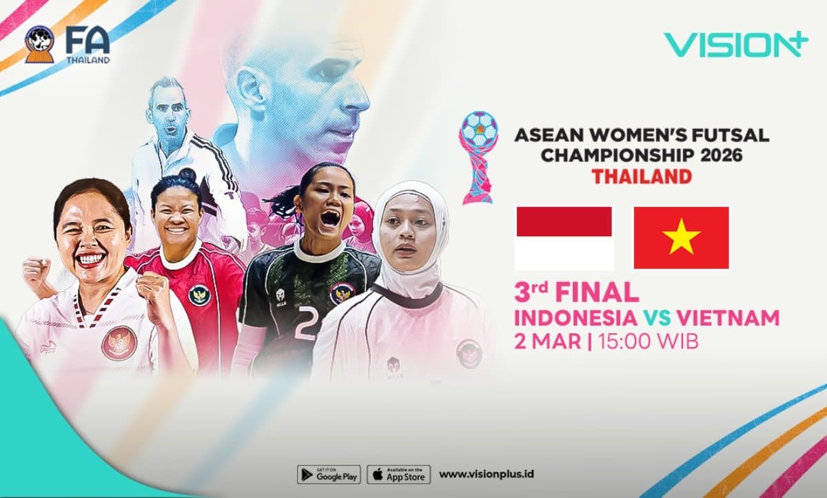 Jadwal dan Link Live Streaming Timnas Futsal Putri Indonesia vs Vietnam di Piala AFF Futsal Wanita 2026 Jadwal dan Link Live Streaming Timnas Futsal Putri Indonesia vs Vietnam di Piala AFF Futsal Wanita 2026