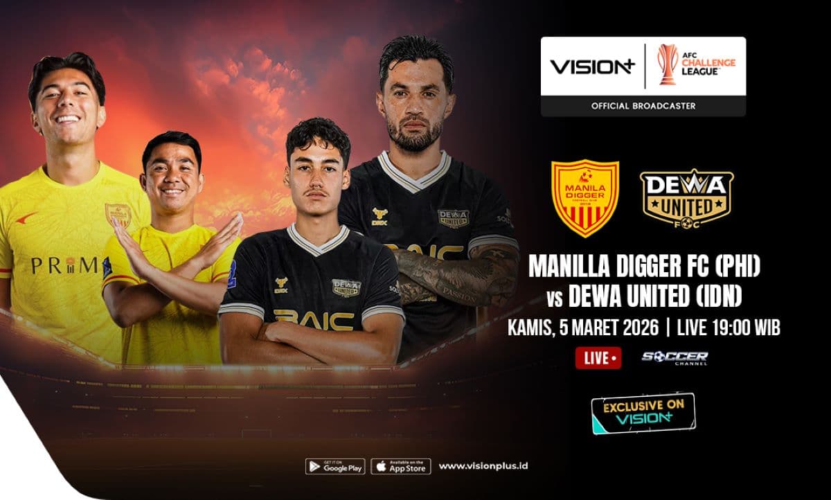 Link Live Streaming Manila Digger FC vs Dewa United di AFC Challenge League 2025-2026 di Vision+ Link Live Streaming Manila Digger FC vs Dewa United di AFC Challenge League 2025-2026 di Vision+