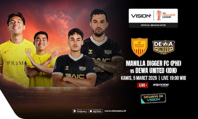 Link Live Streaming Manila Digger FC vs Dewa United di AFC Challenge League 2025-2026 di Vision+ Link Live Streaming Manila Digger FC vs Dewa United di AFC Challenge League 2025-2026 di Vision+