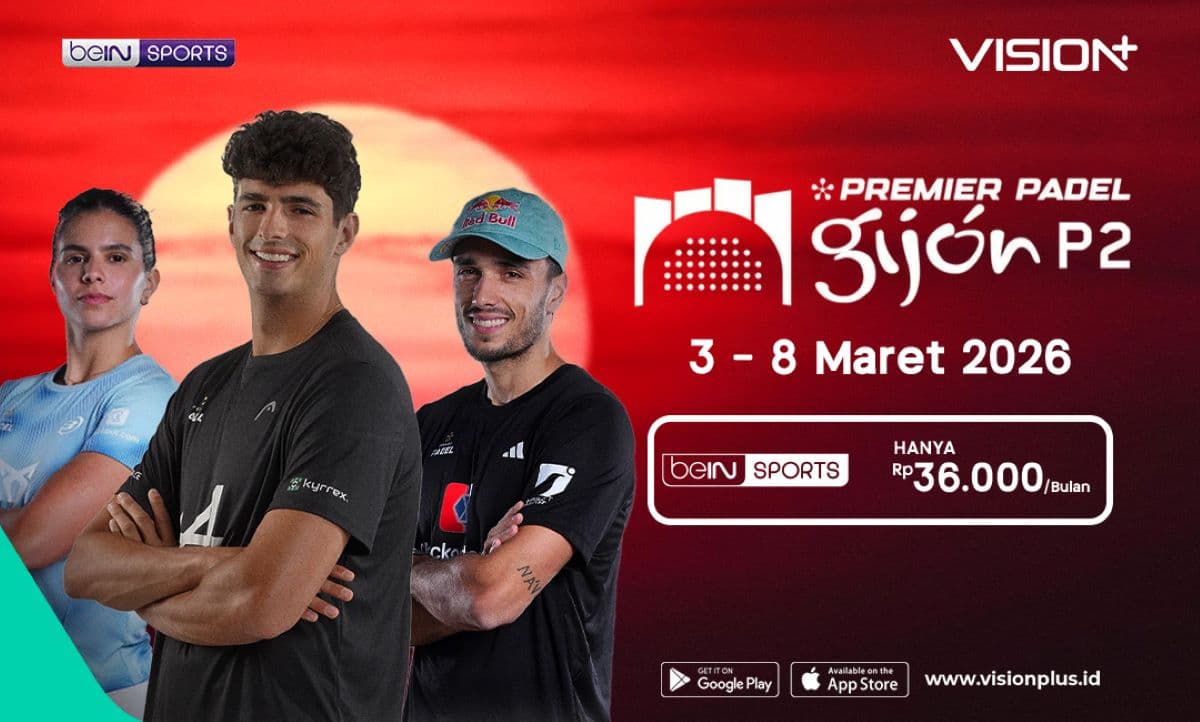 Jadwal dan Link Live Streaming Premier Padel 2026 Gijon P2 di VISION+, Klik di Sini! Jadwal dan Link Live Streaming Premier Padel 2026 Gijon P2 di VISION+, Klik di Sini!