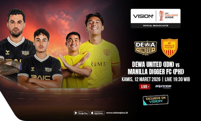 Saksikan di VISION+! Link Live Streaming Dewa United vs Manila Digger di Leg II Perempatfinal AFC Challenge League 2025-2026 Saksikan di VISION+! Link Live Streaming Dewa United vs Manila Digger di Leg II Perempatfinal AFC Challenge League 2025-2026