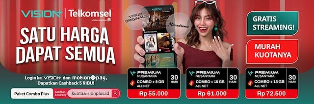 'Obat' Anti Bosan Saat Perjalanan Mudik? Cek, Combo Kuota Telkomsel Murah + Gratis Streaming Vision+! 'Obat' Anti Bosan Saat Perjalanan Mudik? Cek, Combo Kuota Telkomsel Murah + Gratis Streaming Vision+!