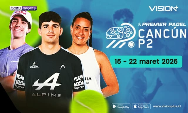 Link Live Streaming Final Premier Padel 2026 Cancún P2 di Vision+, Klik di Sini! Link Live Streaming Final Premier Padel 2026 Cancún P2 di Vision+, Klik di Sini!