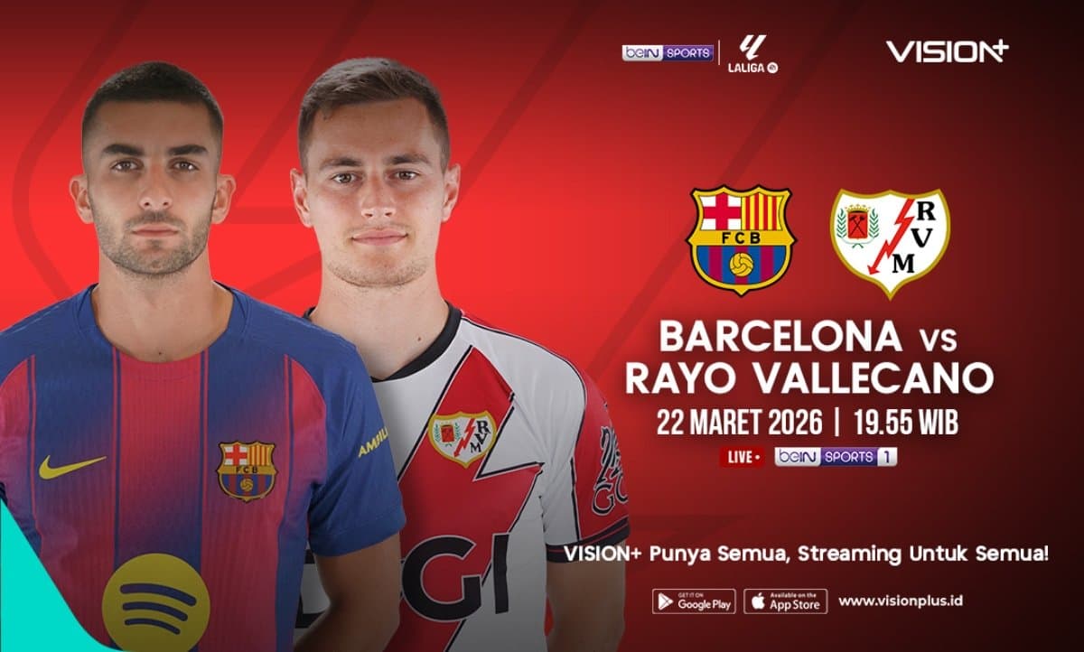 Jadwal dan Link Live Streaming Barcelona vs Rayo Vallecano di Liga Spanyol 2025-2026 Jadwal dan Link Live Streaming Barcelona vs Rayo Vallecano di Liga Spanyol 2025-2026