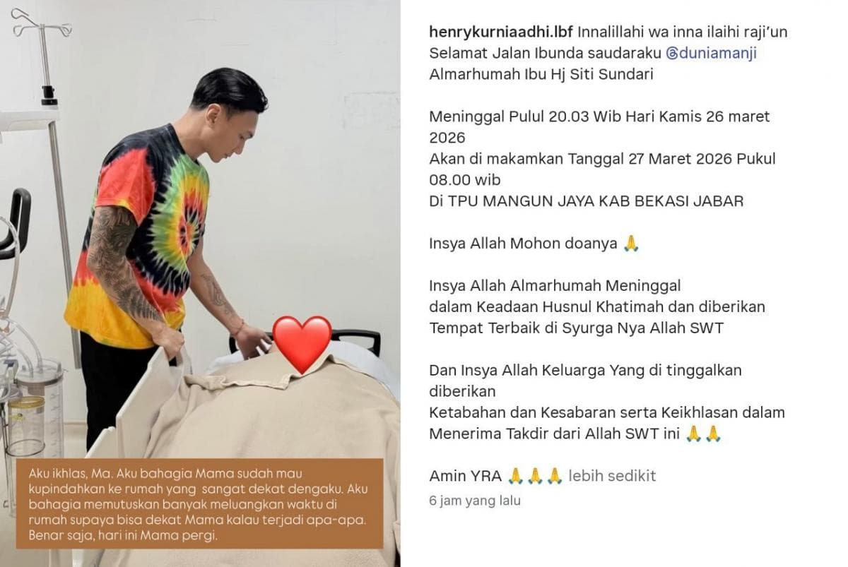 Ibu Meninggal Dunia, Anji: Aku Ikhlas, Selamat Jalan Mama Sayang.. Ibu Meninggal Dunia, Anji: Aku Ikhlas, Selamat Jalan Mama Sayang..