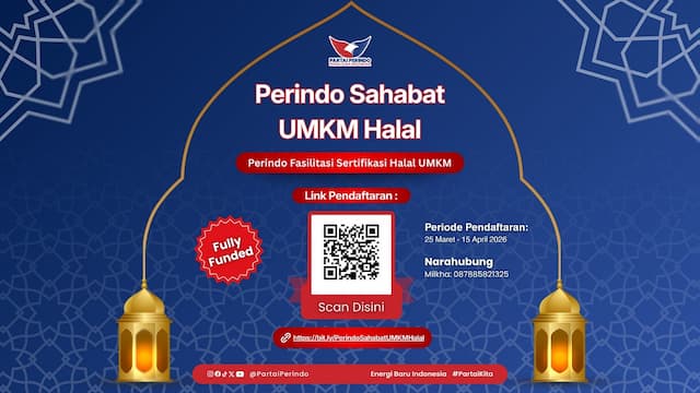Perindo Hadirkan Program Sertifikasi Halal untuk UMKM, dari Kepercayaan Konsumen ke Penguatan Ekonomi Rakyat Perindo Hadirkan Program Sertifikasi Halal untuk UMKM, dari Kepercayaan Konsumen ke Penguatan Ekonomi Rakyat