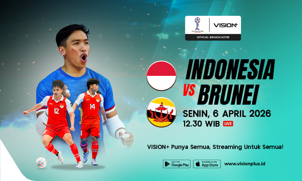 Link Live Streaming Timnas Futsal Indonesia vs Brunei Darussalam di Piala AFF Futsal 2026, Saksikan di VISION+! Link Live Streaming Timnas Futsal Indonesia vs Brunei Darussalam di Piala AFF Futsal 2026, Saksikan di VISION+!