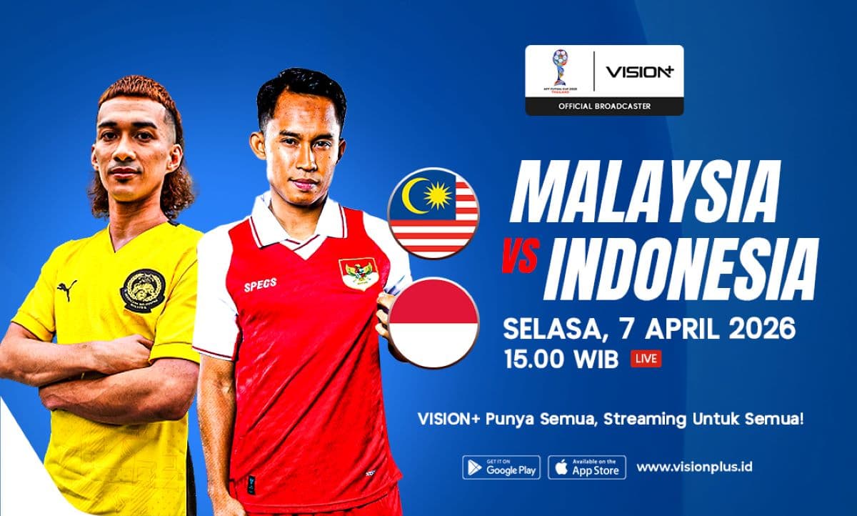 Link Live Streaming Timnas Futsal Indonesia vs Malaysia di Piala AFF Futsal 2026 Hari Ini, Klik di Sini! Link Live Streaming Timnas Futsal Indonesia vs Malaysia di Piala AFF Futsal 2026 Hari Ini, Klik di Sini!