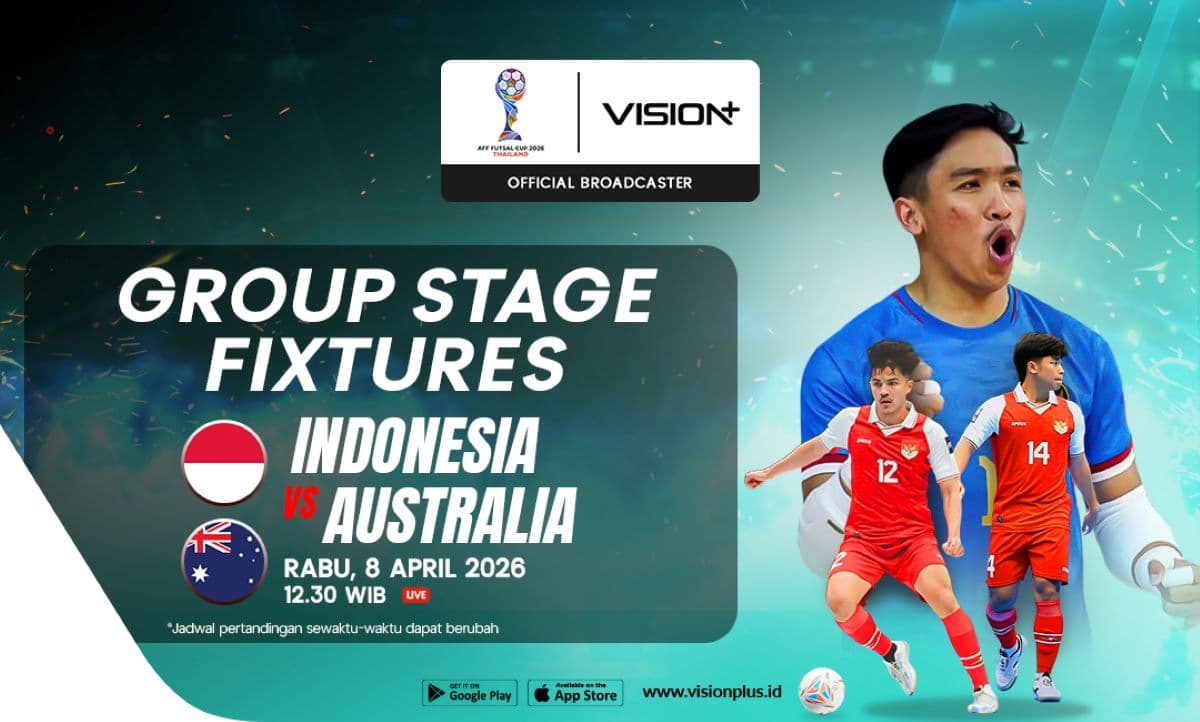 Link Nonton Timnas Futsal Indonesia vs Australia di Piala AFF Futsal 2026, Live di Vision+ Link Nonton Timnas Futsal Indonesia vs Australia di Piala AFF Futsal 2026, Live di Vision+
