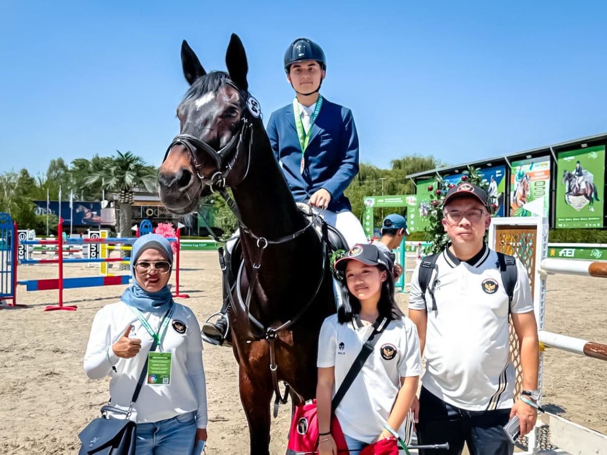 Bikin Bangga! Atlet Berkuda Indonesia Nusrtdinov Zayan Fatih Kibarkan Merah Putih di Tashkent Uzbekistan Bikin Bangga! Atlet Berkuda Indonesia Nusrtdinov Zayan Fatih Kibarkan Merah Putih di Tashkent Uzbekistan