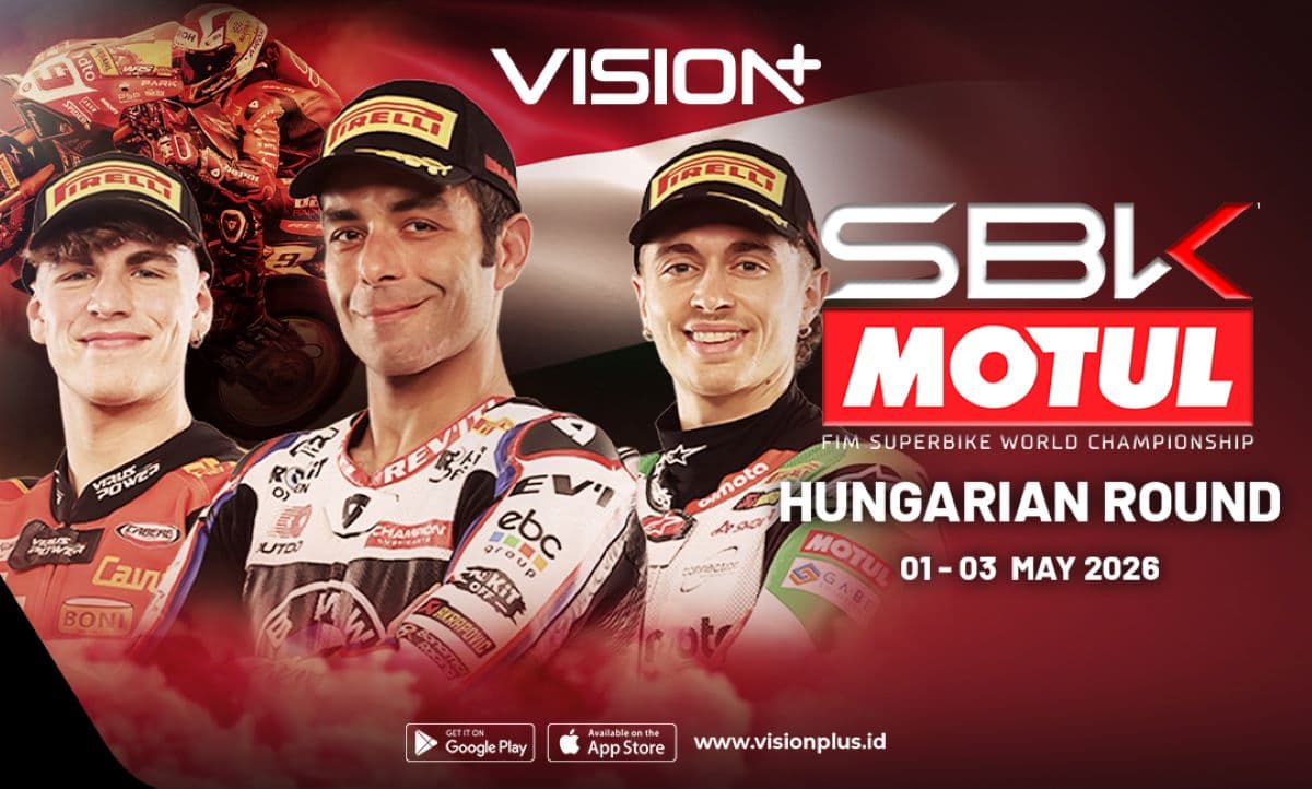 Jadwal dan Link Live Streaming WSBK Hungaria 2026 di VISION+, Klik di Sini! Jadwal dan Link Live Streaming WSBK Hungaria 2026 di VISION+, Klik di Sini!