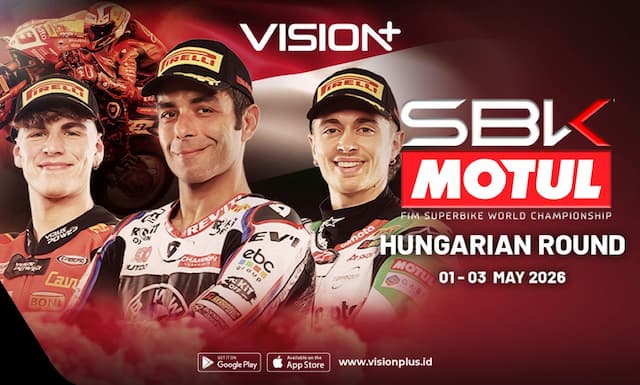 Jadwal dan Link Live Streaming WSBK Hungaria 2026 di VISION+, Klik di Sini! Jadwal dan Link Live Streaming WSBK Hungaria 2026 di VISION+, Klik di Sini!