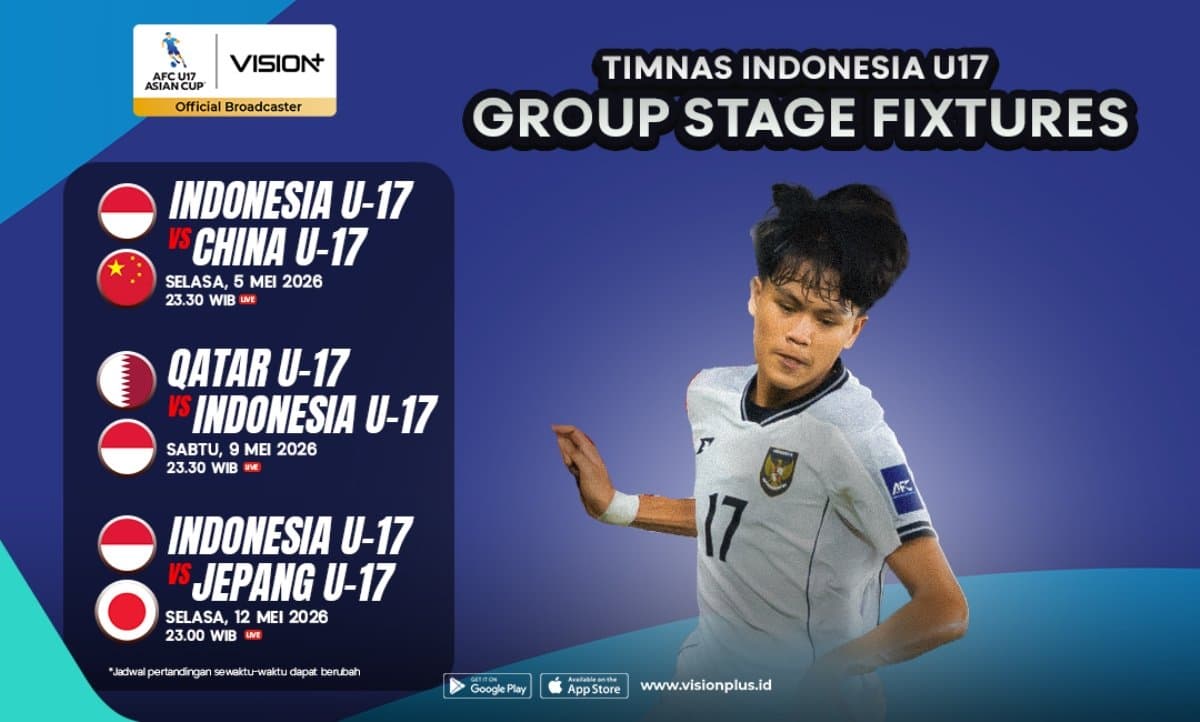 Jadwal Lengkap dan Link Live Streaming Timnas Indonesia U-17 di Fase Grup Piala Asia U-17 2026 Jadwal Lengkap dan Link Live Streaming Timnas Indonesia U-17 di Fase Grup Piala Asia U-17 2026
