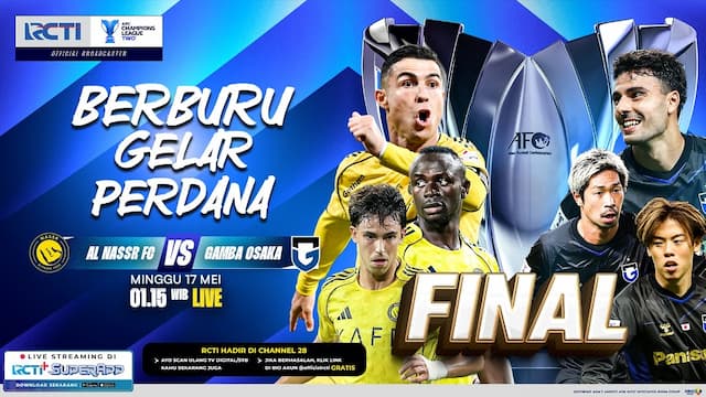 Live RCTI Dini Hari! Ini Jadwal Siaran Langsung Al Nassr vs Gamba Osaka di Final AFC Champions League 2 2025-2026 Live RCTI Dini Hari! Ini Jadwal Siaran Langsung Al Nassr vs Gamba Osaka di Final AFC Champions League 2 2025-2026
