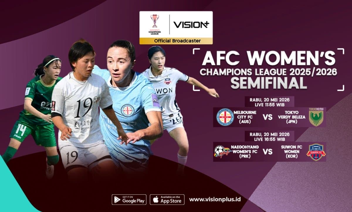 Jadwal dan Link Live Streaming Melbourne City vs Tokyo Verdy di Semifinal AFC Womens Champions League 2025-2026 Jadwal dan Link Live Streaming Melbourne City vs Tokyo Verdy di Semifinal AFC Womens Champions League 2025-2026