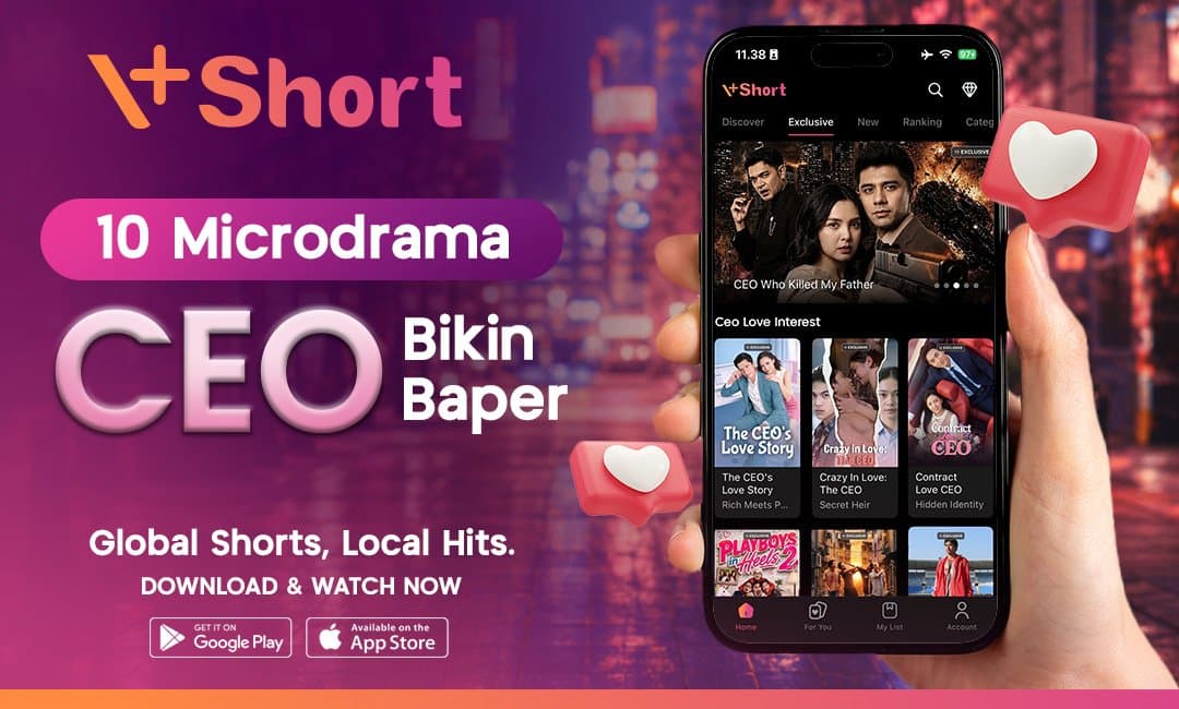 8 Microdrama yang Wajib Ditonton di V+Short, Kisah CEO Dingin hingga Cowok Sultan 8 Microdrama yang Wajib Ditonton di V+Short, Kisah CEO Dingin hingga Cowok Sultan