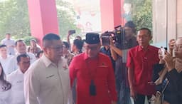 Bertemu Petinggi Perindo, Ganjar Pranowo dan Megawati Tiba di Kantor DPP PDIP