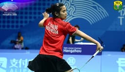 Hasil Bulu Tangkis Asian Games 2023: Lewat Duel Sengit, Gregoria Mariska Pulangkan Tunggal Putri India di 32 Besar