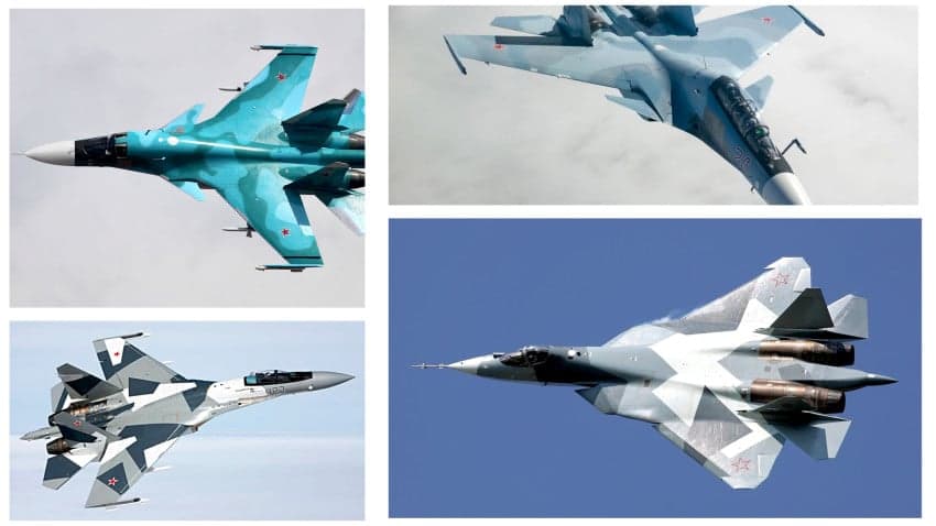 Perbandingan Jet Tempur Sukhoi Rusia Su-35 vs Su-34 vs Su-30SM2 vs Su-57 Perbandingan Jet Tempur Sukhoi Rusia Su-35 vs Su-34 vs Su-30SM2 vs Su-57