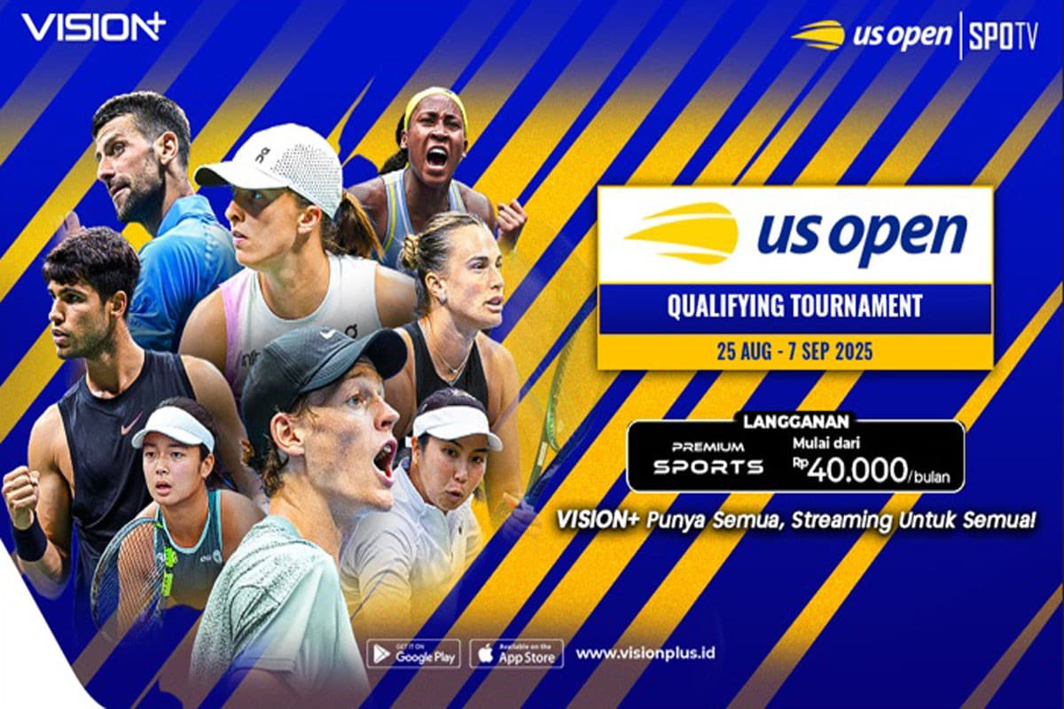 US Open 2025, Streaming Aksi Petenis Dunia di VISION+ US Open 2025, Streaming Aksi Petenis Dunia di VISION+