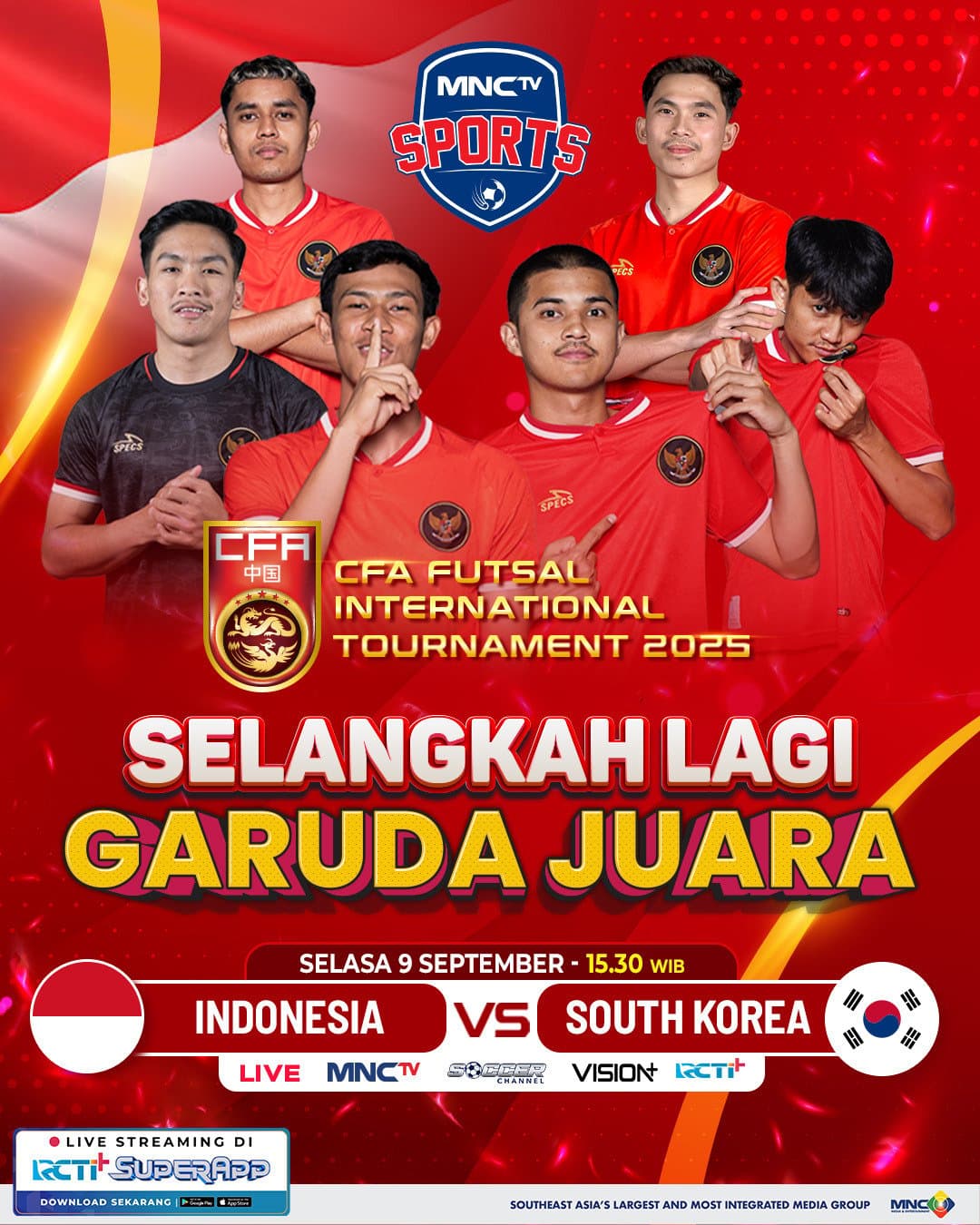 Timnas Futsal Indonesia Hadapi Korea Selatan di Semifinal CFA International Tournament 2025 Timnas Futsal Indonesia Hadapi Korea Selatan di Semifinal CFA International Tournament 2025