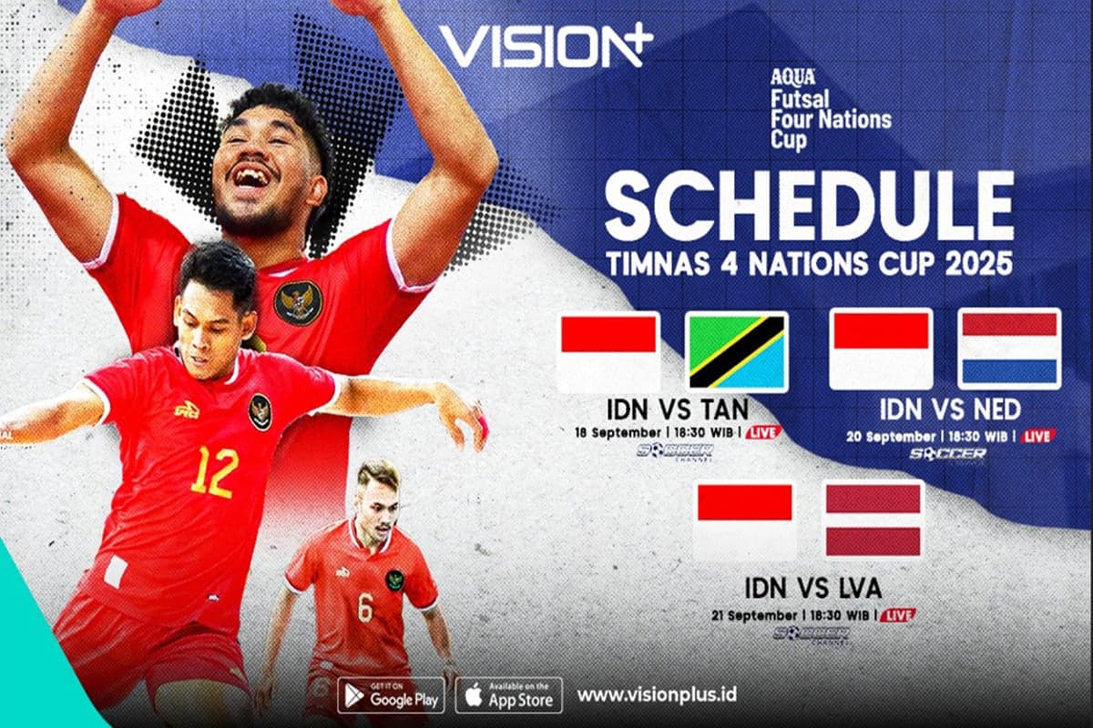 Jadwal dan Link Nonton Timnas Futsal Indonesia, Live di VISION+ Jadwal dan Link Nonton Timnas Futsal Indonesia, Live di VISION+