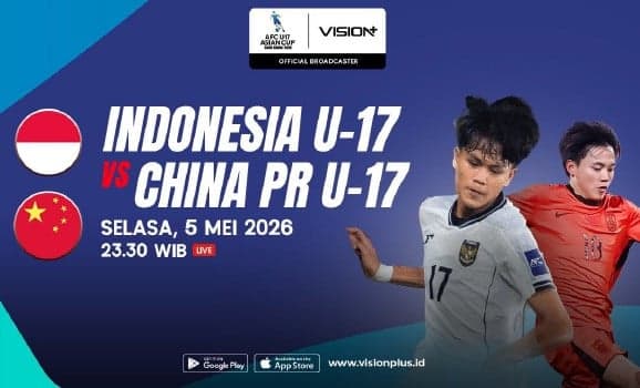 AFC U17 Asian Cup Dimulai! Laga Pertama Indonesia vs China Live di VISION+ AFC U17 Asian Cup Dimulai! Laga Pertama Indonesia vs China Live di VISION+