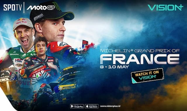 Jadwal MotoGP Prancis 2026 Pekan Ini Live di VISION+ Jadwal MotoGP Prancis 2026 Pekan Ini Live di VISION+