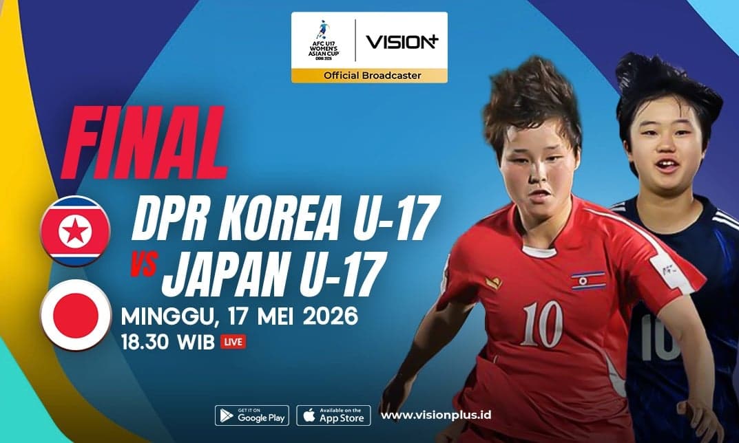 Final AFC U17 Womens Asian Cup China 2026, DPR Korea vs Jepang Live Streaming di VISION+ Final AFC U17 Womens Asian Cup China 2026, DPR Korea vs Jepang Live Streaming di VISION+
