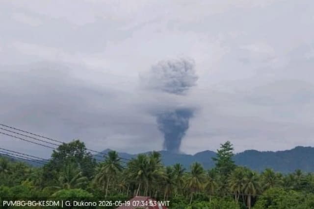 Pagi Ini Gunung Dukono Erupsi Setinggi 3 Km, PVMBG Ingatkan Ancaman Abu Vulkanik Pagi Ini Gunung Dukono Erupsi Setinggi 3 Km, PVMBG Ingatkan Ancaman Abu Vulkanik