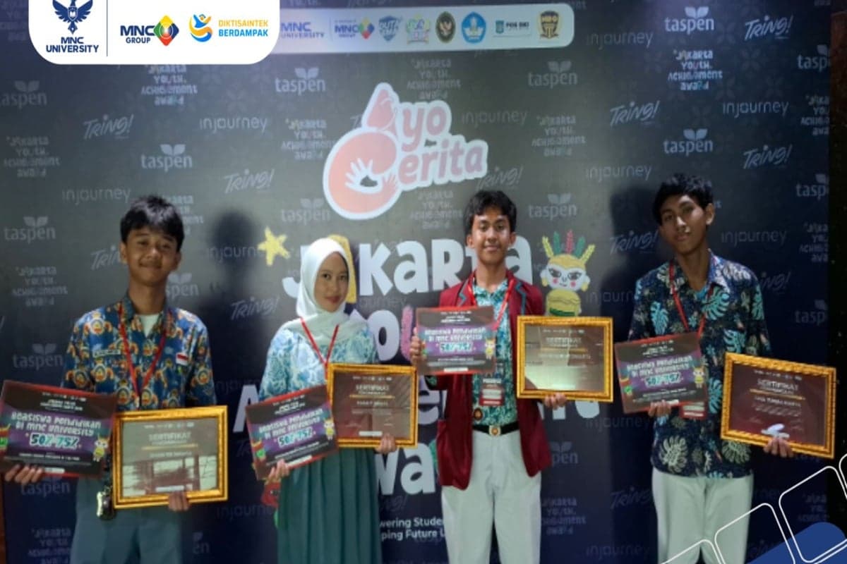 MNC University Berikan Penghargaan dan Beasiswa kepada Pemenang Jakarta Youth Achievement Awards 2026 MNC University Berikan Penghargaan dan Beasiswa kepada Pemenang Jakarta Youth Achievement Awards 2026