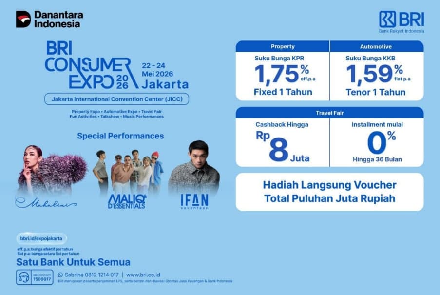 BRI Consumer Expo 2026: Satu Tempat, Jutaan Cara Wujudkan Impianmu! BRI Consumer Expo 2026: Satu Tempat, Jutaan Cara Wujudkan Impianmu!