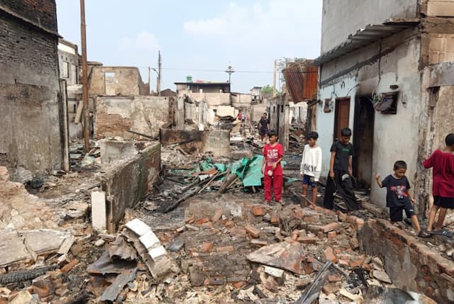 Kondisi Permukiman Dekat Pasar Jiung Kemayoran usai Diamuk si Jago Merah Kondisi Permukiman Dekat Pasar Jiung Kemayoran usai Diamuk si Jago Merah
