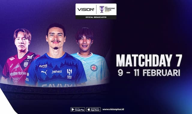AFC Champions League Elite 2025/26 Matchday 7: Jadwal Pertandingan & Live Streaming di VISION+ AFC Champions League Elite 2025/26 Matchday 7: Jadwal Pertandingan & Live Streaming di VISION+