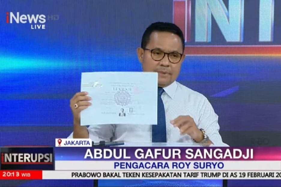 Ungkap Alasan Tidak Teliti Ijazah Presiden Selain Jokowi, Abdul Gafur: Punya Indikasi Palsu Gak? Ungkap Alasan Tidak Teliti Ijazah Presiden Selain Jokowi, Abdul Gafur: Punya Indikasi Palsu Gak?