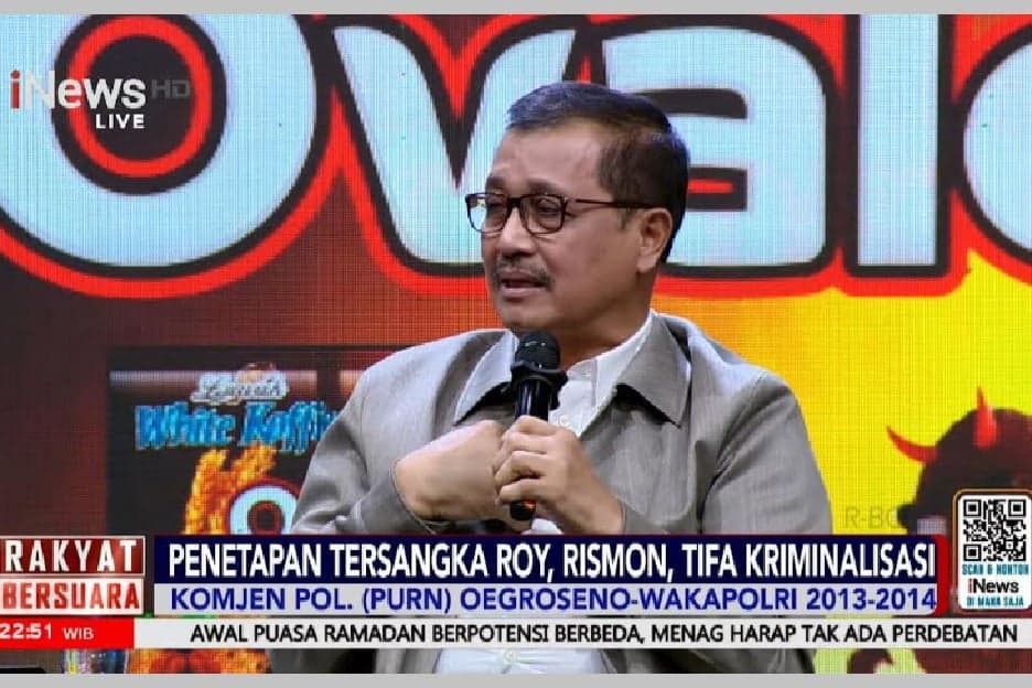 Eks Wakapolri Oegroseno Sebut Penetapan Tersangka Roy Suryo Cs Kriminalisasi Eks Wakapolri Oegroseno Sebut Penetapan Tersangka Roy Suryo Cs Kriminalisasi