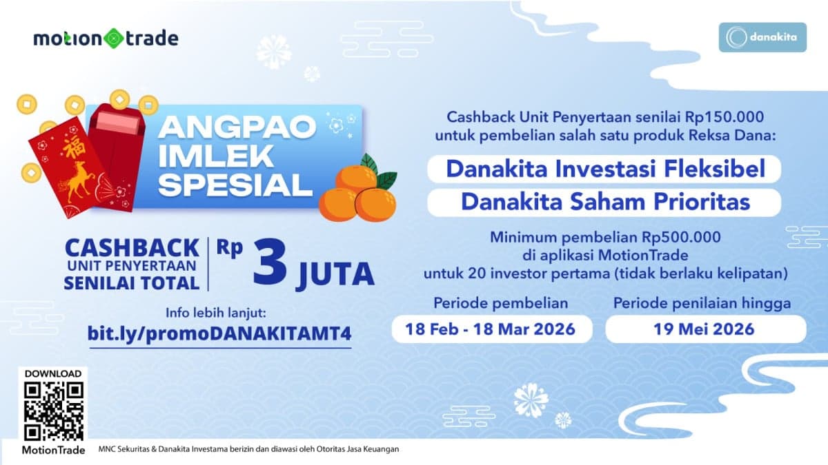 Rayakan Imlek dengan Investasi dalam Promo 'Angpao Imlek Spesial' dari Ciptadana AM di MotionTrade Rayakan Imlek dengan Investasi dalam Promo 'Angpao Imlek Spesial' dari Ciptadana AM di MotionTrade