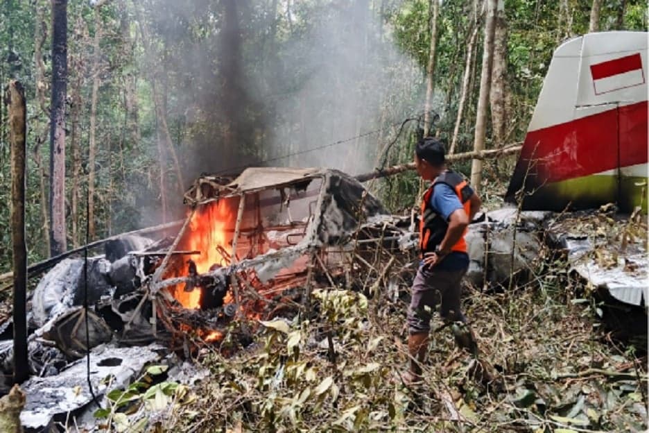 Ini Penampakan Pesawat Pengangkut BBM yang Jatuh di Kaltara Ini Penampakan Pesawat Pengangkut BBM yang Jatuh di Kaltara