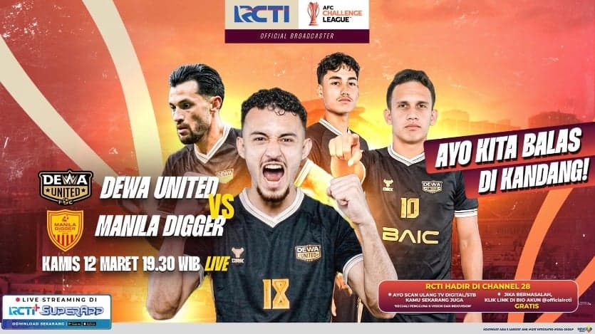 Live di RCTI! Dewa United vs Manila Digger di Perempat Final AFC Challenge League Live di RCTI! Dewa United vs Manila Digger di Perempat Final AFC Challenge League