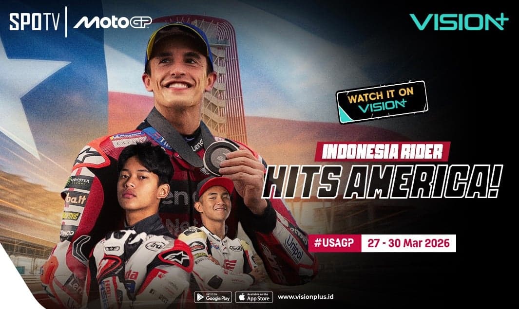 Marc Mrquez Incar Kemenangan di MotoGP Amerika 2026, Streaming di VISION+ Marc Mrquez Incar Kemenangan di MotoGP Amerika 2026, Streaming di VISION+