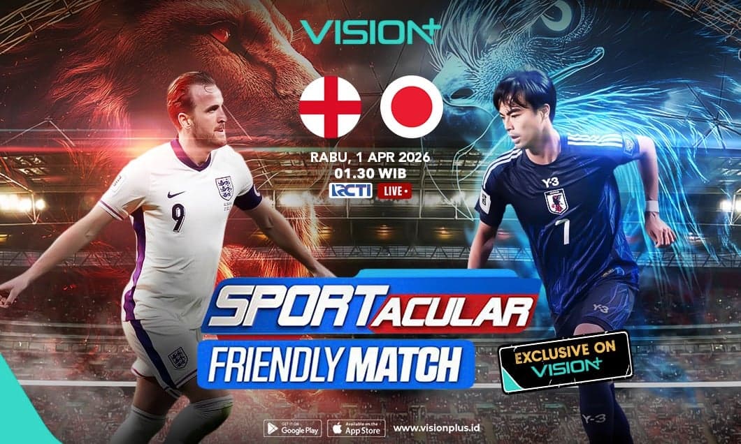 Cara Nonton Inggris vs Jepang di VISION+, Pemanasan Jelang Piala Dunia di Wembley Cara Nonton Inggris vs Jepang di VISION+, Pemanasan Jelang Piala Dunia di Wembley
