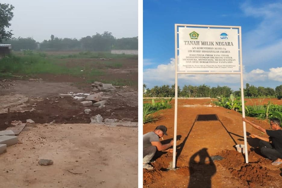 Plang Barang Milik Negara Dicopot, UIN Jakarta Siap Tempuh Jalur Hukum Plang Barang Milik Negara Dicopot, UIN Jakarta Siap Tempuh Jalur Hukum