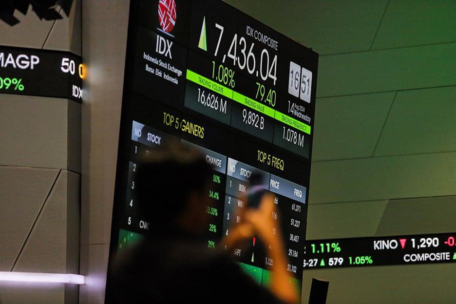 IHSG Melompat Tinggi 2,07 Persen, Sentuh Level 7.458 di Akhir Pekan IHSG Melompat Tinggi 2,07 Persen, Sentuh Level 7.458 di Akhir Pekan