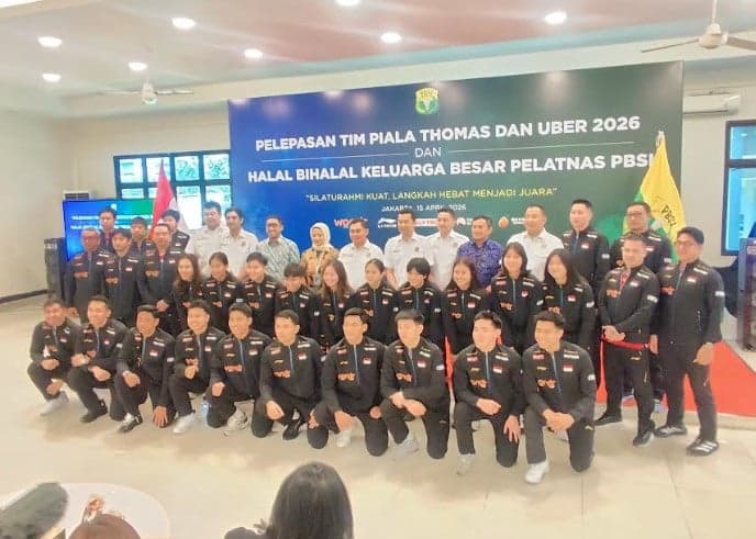 Tim Bulu Tangkis Indonesia Resmi Dilepas ke Piala Thomas dan Uber 2026 Tim Bulu Tangkis Indonesia Resmi Dilepas ke Piala Thomas dan Uber 2026