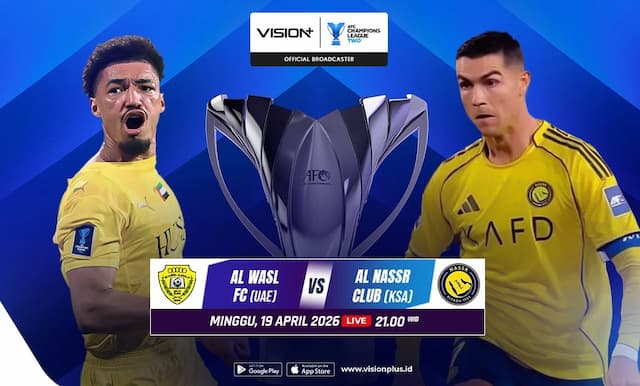 Pertandingan Al Wasl vs Al Nassr, Ronaldo Berpeluang Tampil! Live di VISION+ Pertandingan Al Wasl vs Al Nassr, Ronaldo Berpeluang Tampil! Live di VISION+