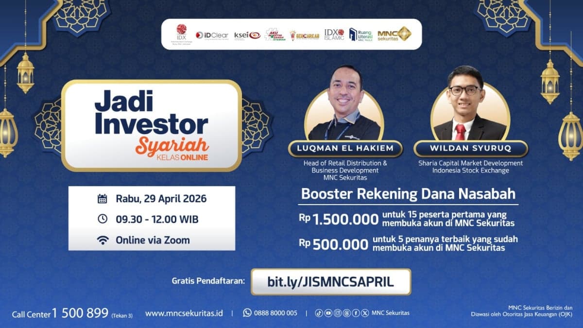 H-2 Webinar 'Jadi Investor Syariah', Amankan Slot Anda! H-2 Webinar 'Jadi Investor Syariah', Amankan Slot Anda!