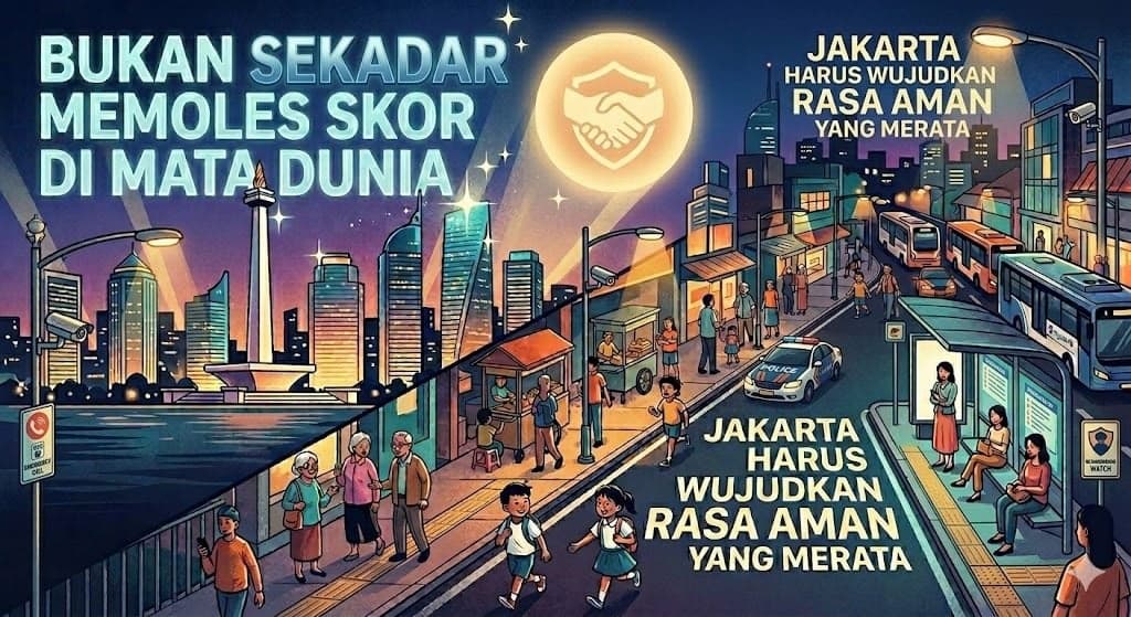 Bukan Sekadar Memoles Skor di Mata Dunia, Jakarta Harus Wujudkan Rasa Aman yang Merata Bukan Sekadar Memoles Skor di Mata Dunia, Jakarta Harus Wujudkan Rasa Aman yang Merata