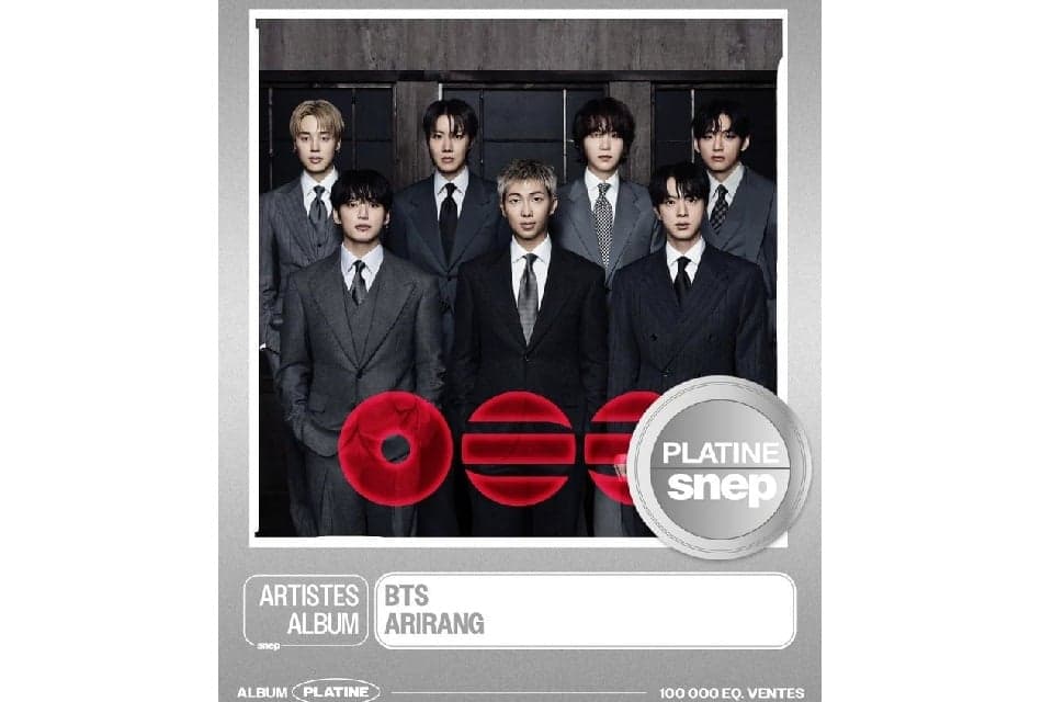 Dominasi Global BTS Berlanjut, Album ARIRANG Raih Platinum di Prancis Dominasi Global BTS Berlanjut, Album ARIRANG Raih Platinum di Prancis