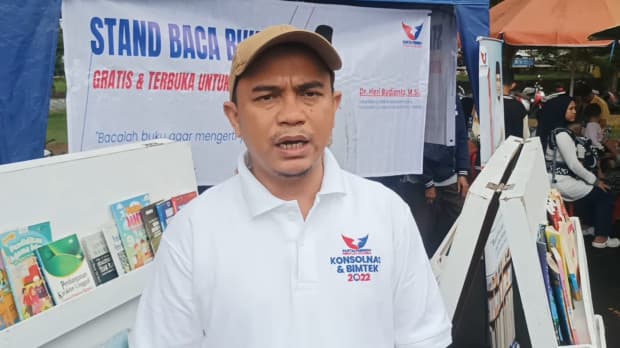 Bacaleg DPR Perindo Herbud Pantau Langsung Stand Perpustakaan di Lubuklinggau, Ini Harapannya Bacaleg DPR Perindo Herbud Pantau Langsung Stand Perpustakaan di Lubuklinggau, Ini Harapannya