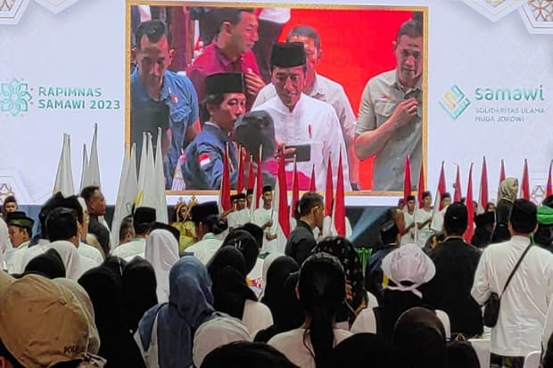 Hadiri Rapimnas Samawi, Presiden Jokowi Disambut dengan Shalawat Hadiri Rapimnas Samawi, Presiden Jokowi Disambut dengan Shalawat
